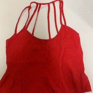 Red crop top
